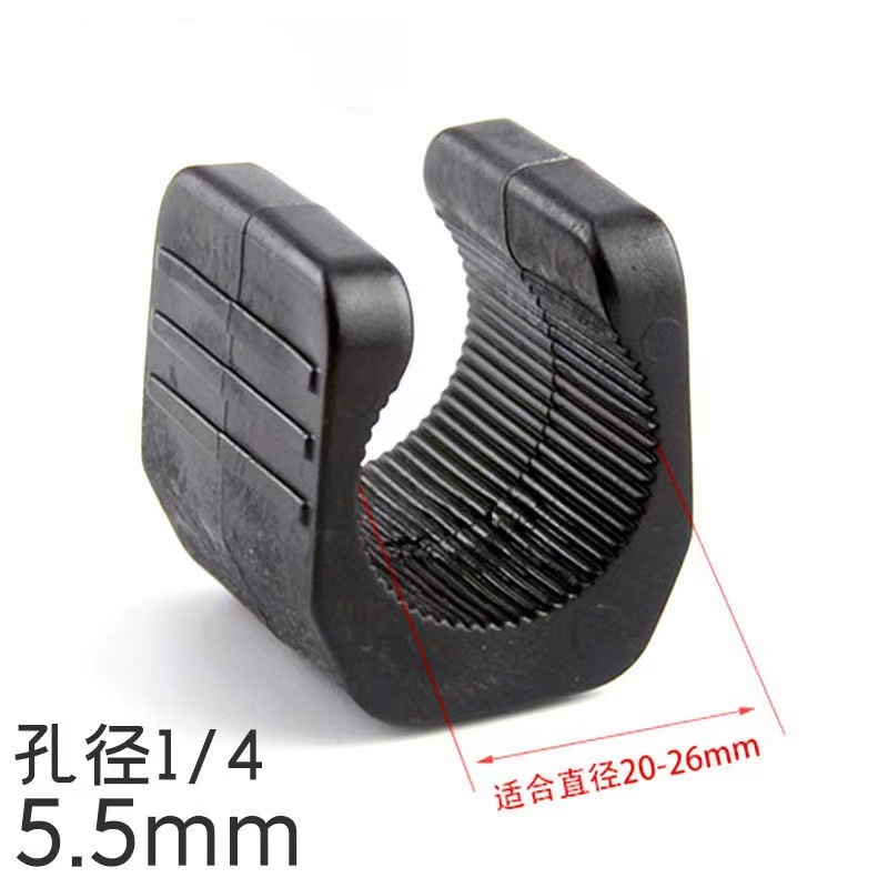 u型卡扣6mm接口手电筒鱼灯夹手电筒自行车支架固定夹子激光笔架子