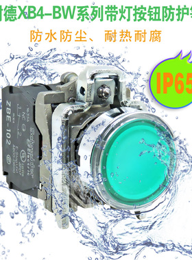 带灯按钮开关XB4-BW34M5 (ZB4-BW0M45+ZB4-BW343)240V红色