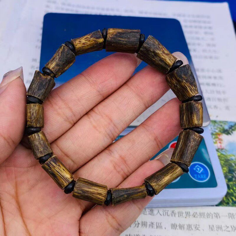 糖结白奇楠手排珠九分沉水花香果香凉麻奇韵味十足生闻味道霸气