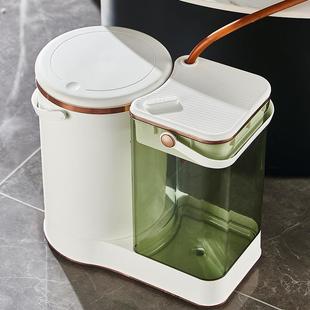 茶水桶茶渣桶茶台废水桶干湿分离过滤垃圾桶手提收纳桶带盖密封桶