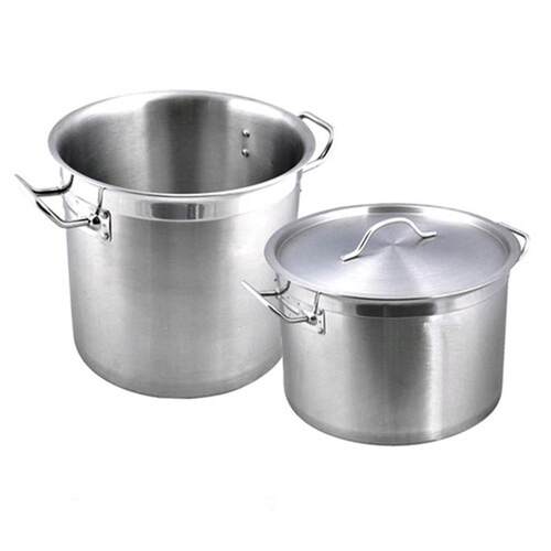 加大不锈钢桶圆桶烧水桶汤桶加厚耐用厚底桶双耳60cm