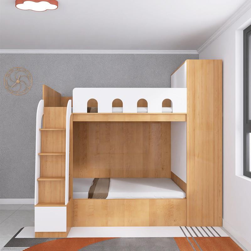 一儿一女上下床榻榻米男童双层姐弟床s型同宽互不干扰衣柜子母床