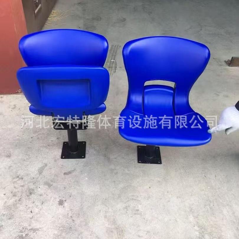 伸缩看台推拉椅直立铝合金腿翻板座椅软包折叠餐桌椅中空吹塑椅