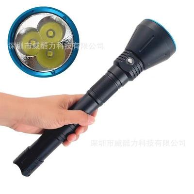 新品P70二代S300潜水手电筒大功率照明10000流明电量显示赶海手电