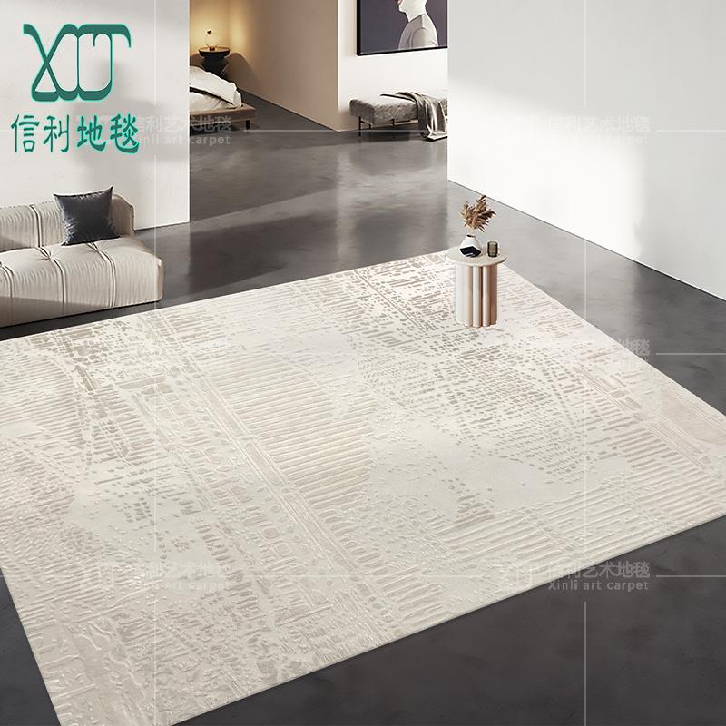 意式轻奢短毛地毯家用客厅卧室极简新西兰羊毛现代手工圈绒土耳其