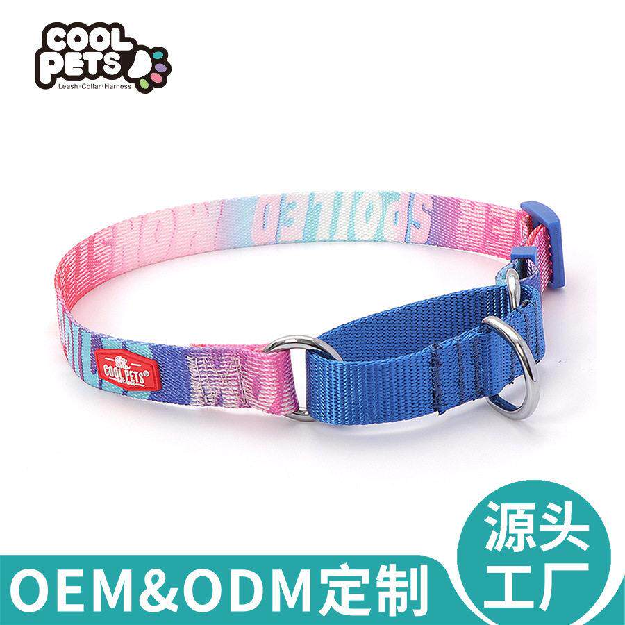 定制酷宠狗狗项圈牵引绳猫咪颈圈半P狗链子小中大型犬控狗绳