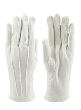 汉盾 HD-GP5507 涤纶18g 背三筋白色礼仪手套 10付/打，180g/打