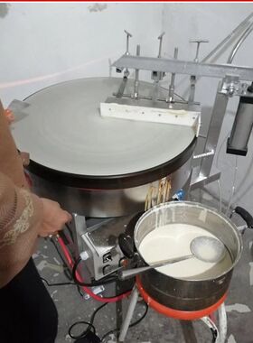 仿手工煎饼机 山东杂粮煎饼机 全自动大型电燃气商用台式煎饼鏊子