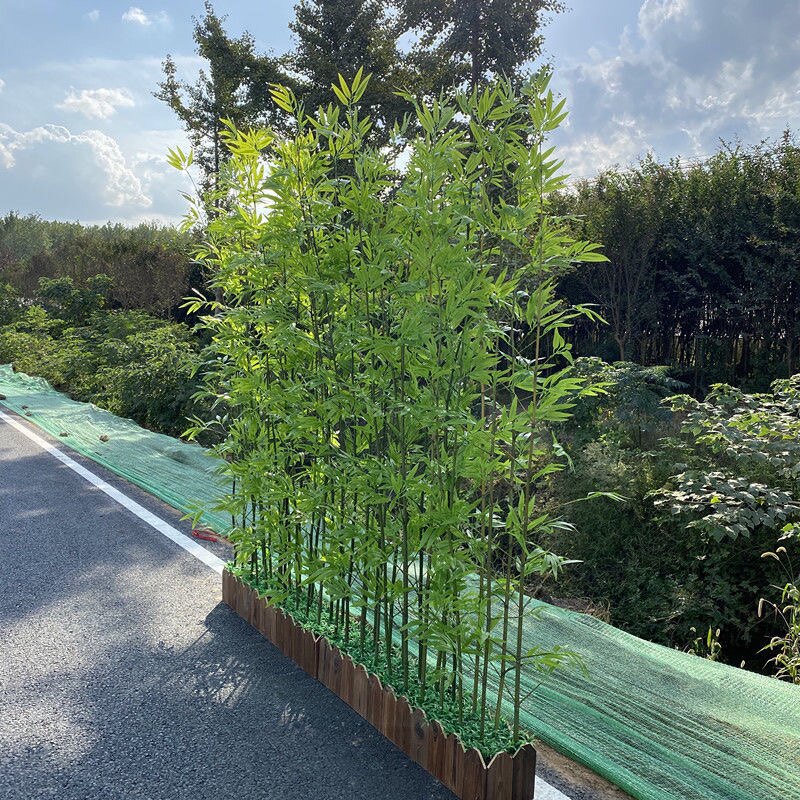 仿真竹子细水竹毛竹室内装饰屏风隔断人造塑料假竹子室外造景植物