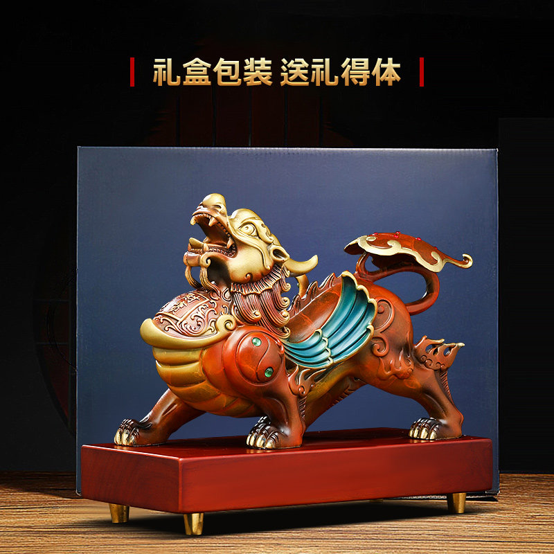 招财进宝铜貔貅摆件一对客厅玄关办公室貔休装饰品公司开业礼物
