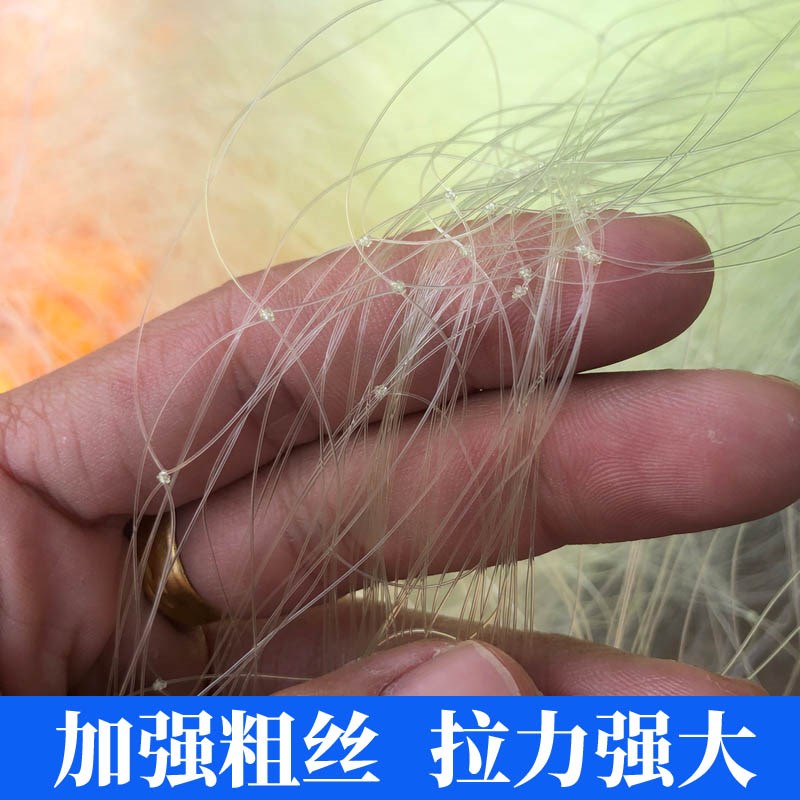 单层加重黄丝甲鱼网专用粘网野外老鳖网捕草鱼大头100米黄丝沉网