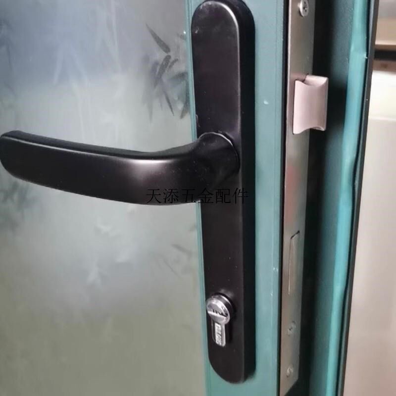 断桥铝单点锁铝合金大门把手85锁具锁体通用型平开门锁双面门锁.