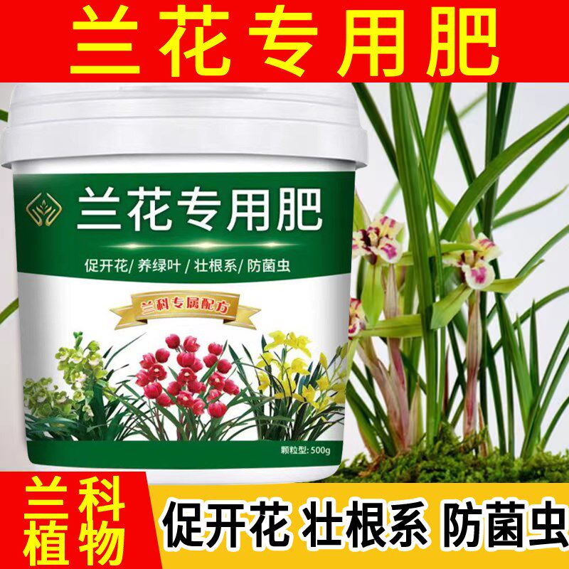 兰花专用肥强根壮苗促开花颗粒缓释不烧根四季通用蝴蝶兰开花植料