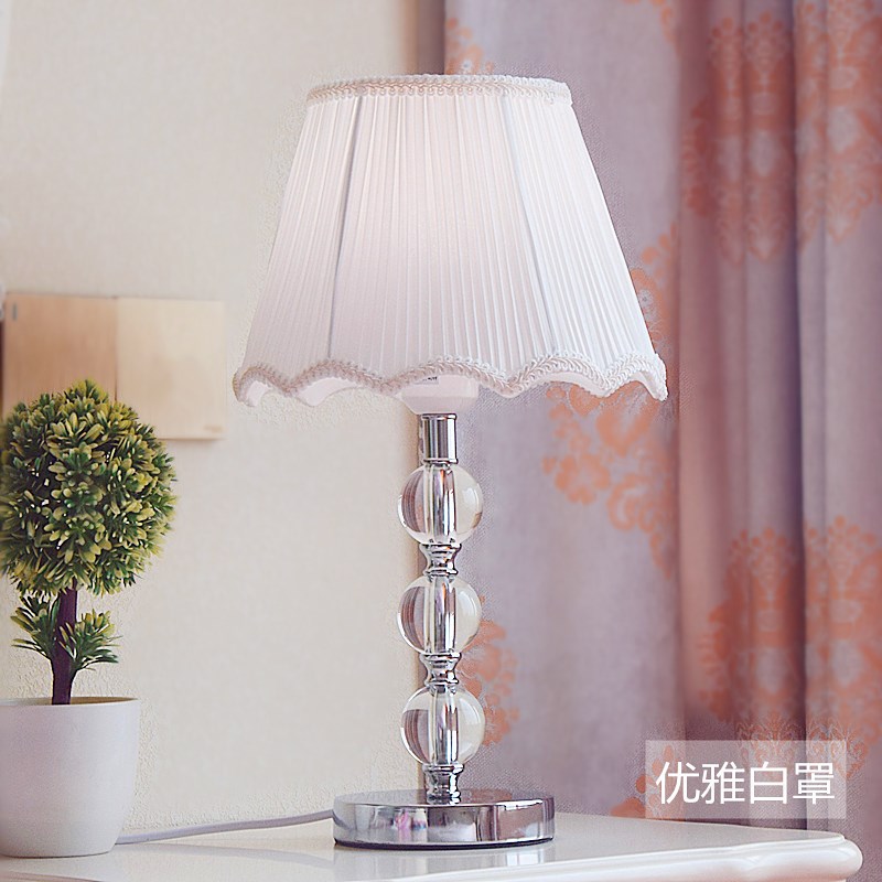 智能水晶台灯可触摸遥控灯具简约现代家用温馨语音LED卧室床头灯