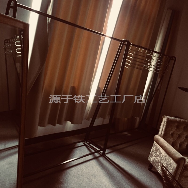 落地式服装店展示架挂衣架双层服装架女装店货架高档礼服婚纱架子
