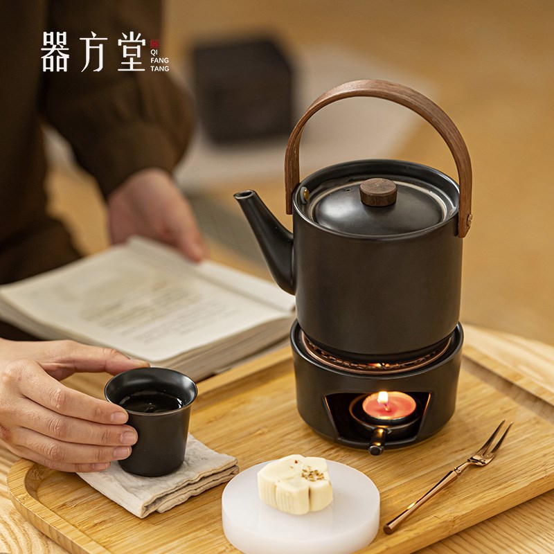下午茶茶具围炉煮茶蜡烛加热温茶壶套装提梁壶煮茶壶新中式泡茶壶