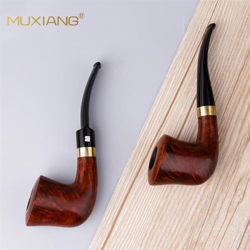 木香实木烟斗手工石楠根瘤烟具9mm过滤木制雕刻石楠木烟斗