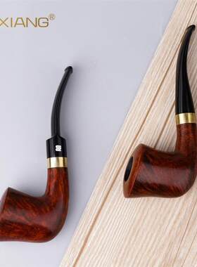 木香实木烟斗手工石楠根瘤烟具9mm过滤木制雕刻石楠木烟斗