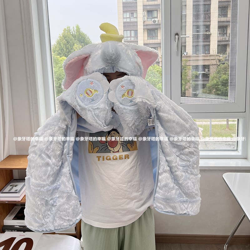 少女心卡通美乐蒂羊保暖毛绒连帽披风居家懒人披肩斗篷宿舍披肩毯