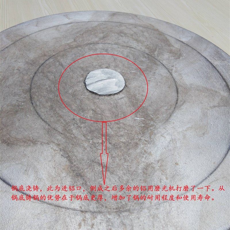 加厚纯铝62公分生煎锅商用宽边平底锅煎包煎饺煎饼锅