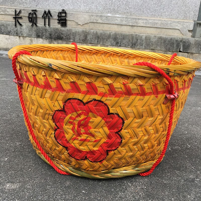 竹制品竹编收纳篮竹篓竹篮子储物筐婚庆竹篮箩筐婚篮