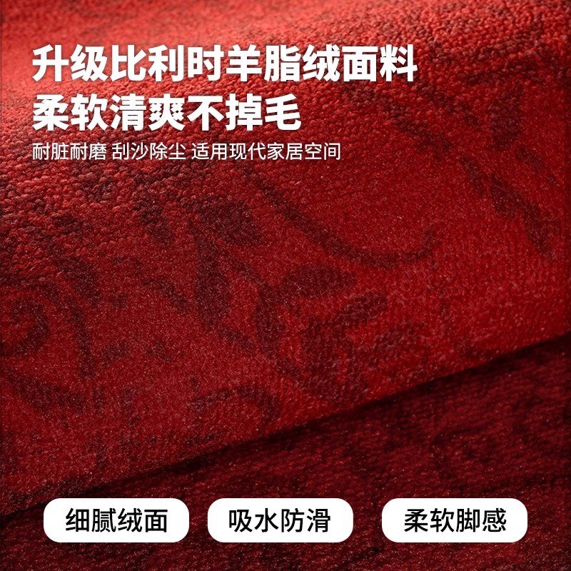韩国入户门地垫高级喜庆防滑玄关地毯新款门口结婚专用可裁剪垫子
