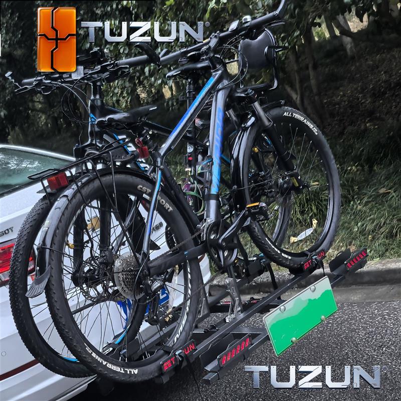 TUZUN途尊车载自行车架汽车后备箱车尾后挂架折叠悬挂单车架越野