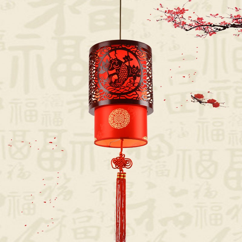 红色灯笼仿古宫灯中式古典火锅饭店装饰定制印字结婚乔迁阳台吊灯图片