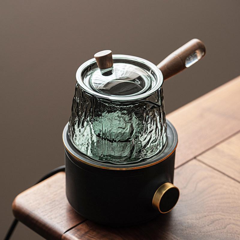 迷你电陶炉煮茶器套装家用小型耐热养生壶泡茶专用玻璃侧把煮茶壶