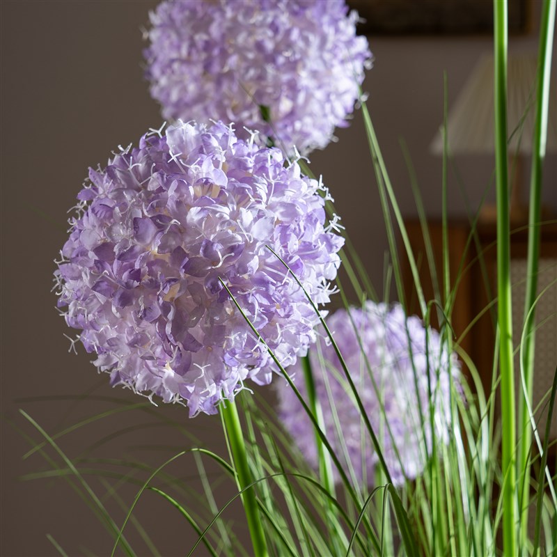 芦苇草仿真花绣球塑料假花树绿植室内仿生球型植物装饰品造景摆件