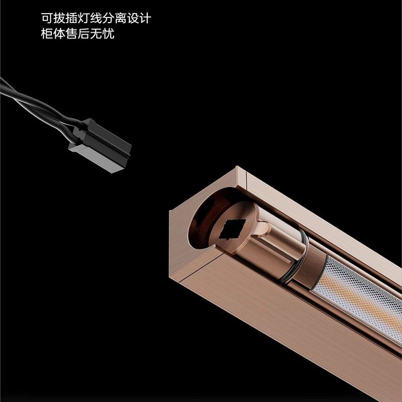 诗顿士高端定制可旋转嵌入式橱柜灯条led灯展示柜衣柜子感应灯带