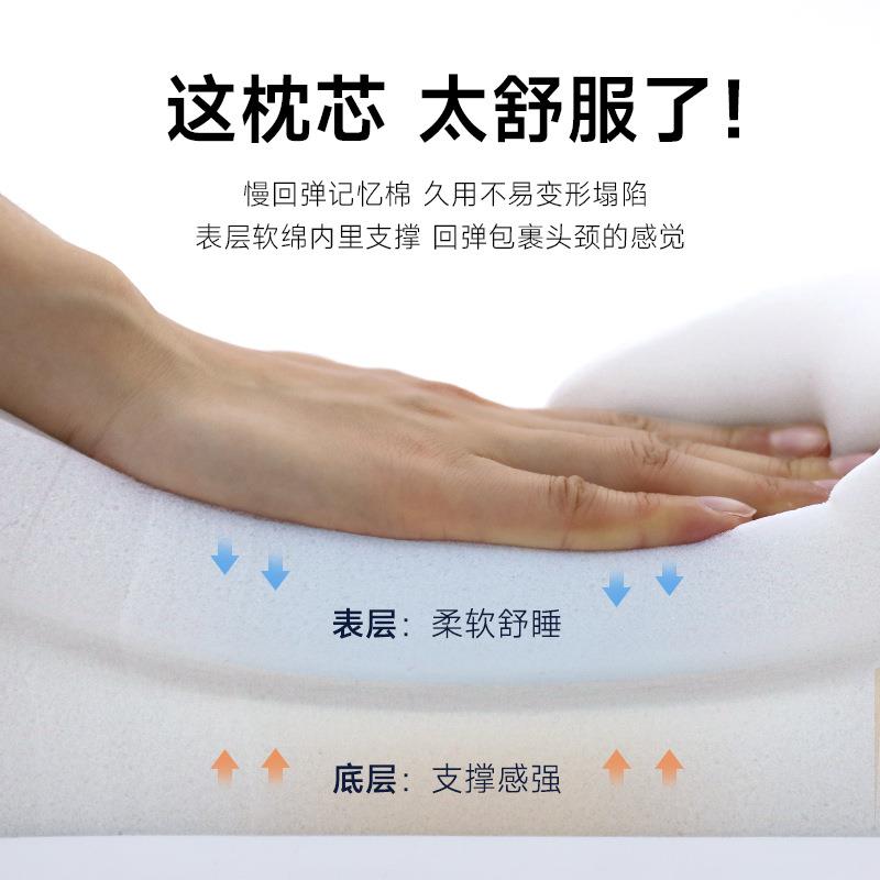 加热颈椎枕头石墨烯热敷护颈椎助睡眠慢回弹记忆棉枕芯侧睡蝶形枕