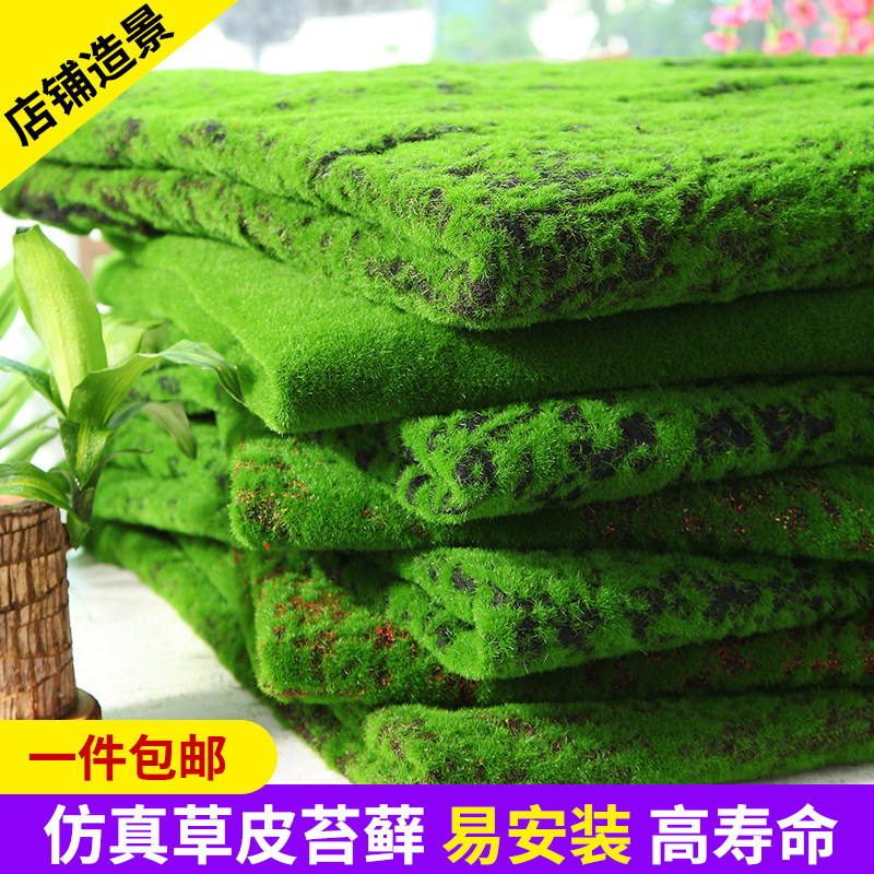 仿真苔藓草皮微景观盆景造景装饰 假苔藓青苔植物墙绿植人造草坪