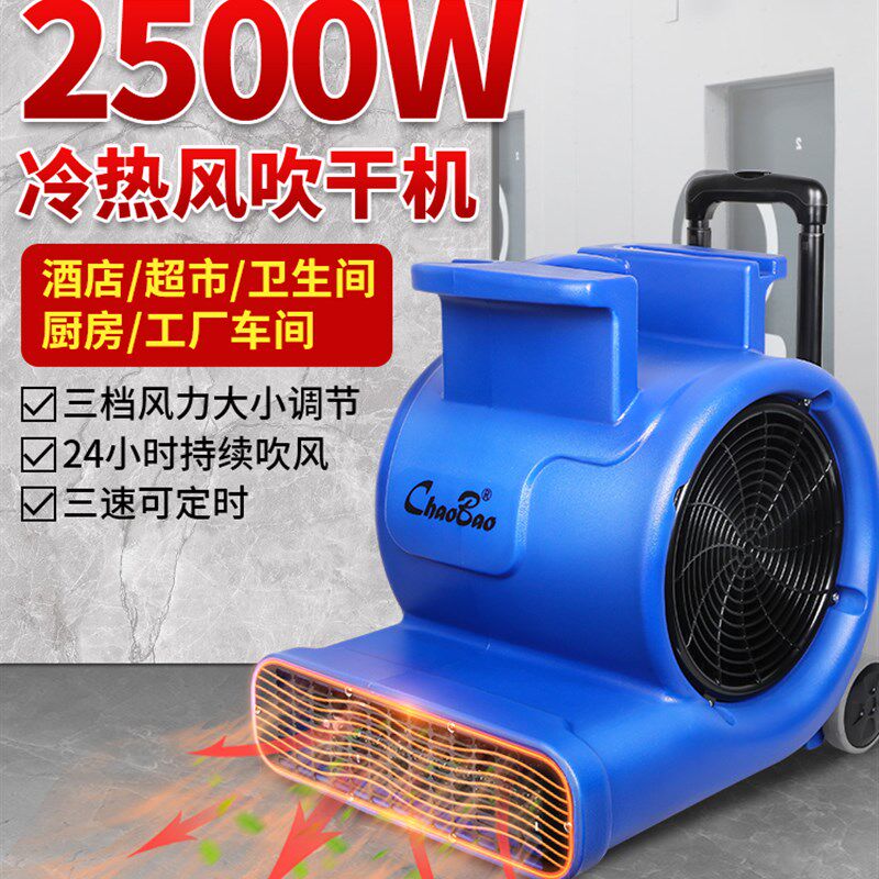 潮宝地板吹风机商用大功率干冷热吹风机厕所地板除湿地毯吹风机