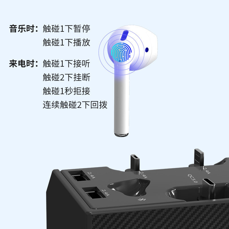 AWKICI车载伸缩充电器快充汽车座椅夹缝隙收纳储物盒多功能点烟器