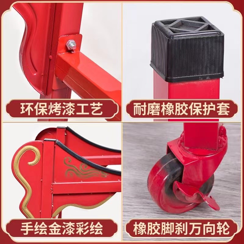 鼓架大鼓架儿童可折叠万向轮子铁艺乐器鼓架战鼓架威风锣鼓架子图片