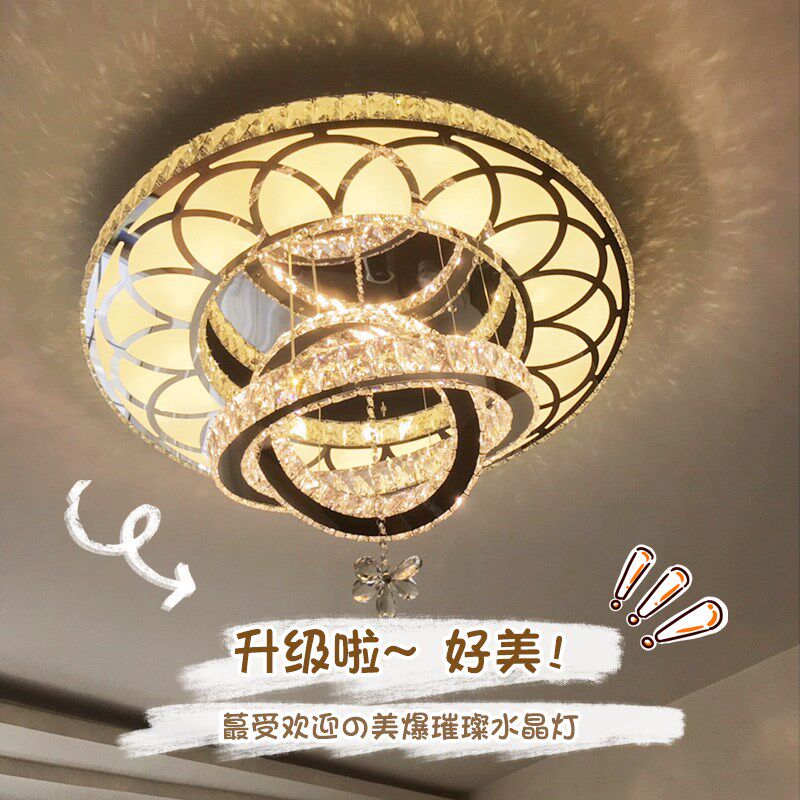 客厅吊灯大灯2024年新款水晶灯现代轻奢豪华大气大厅led吸顶灯具