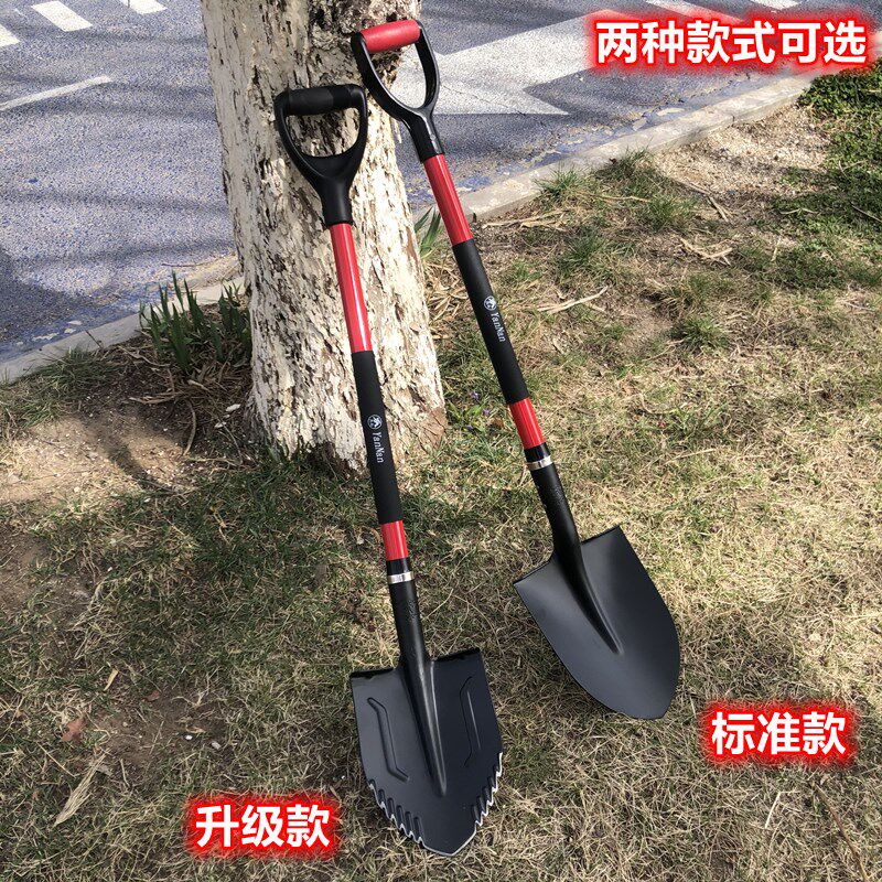 锰钢一体锹纤维柄园艺户外铁锹攀登救援工具车载越野铲子防锈小锹