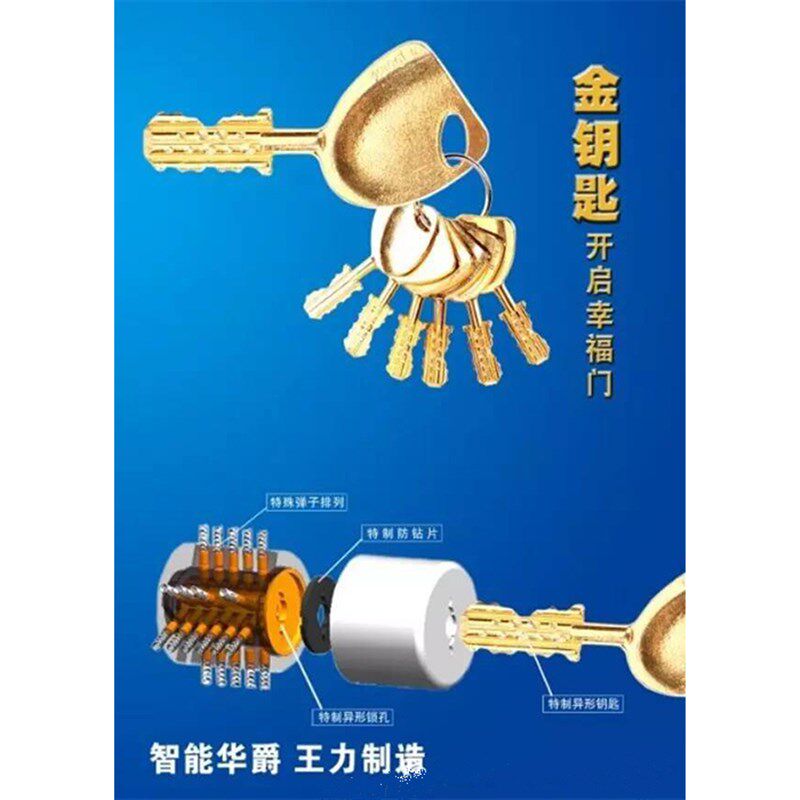 原装正品华爵锁芯自动锁防盗门锁芯 防锡纸防暴力超C级锁芯