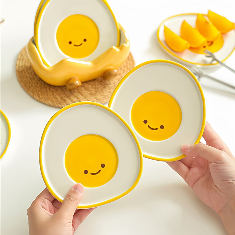 吐骨头盘碟家用陶瓷食品级精致小碟子可爱盘子小吃碟餐桌垃圾盘碟