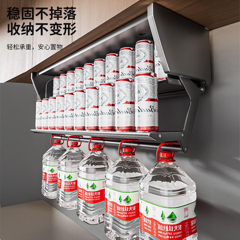 百悍厨房吊柜拉篮下拉式橱柜调料置物架壁挂家用储物碗碟收纳架子