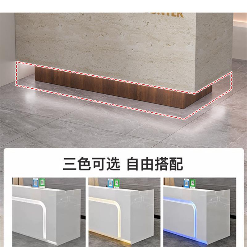 服装店收银台店铺小型吧台网红理发店养生馆柜台桌简易前台接待台