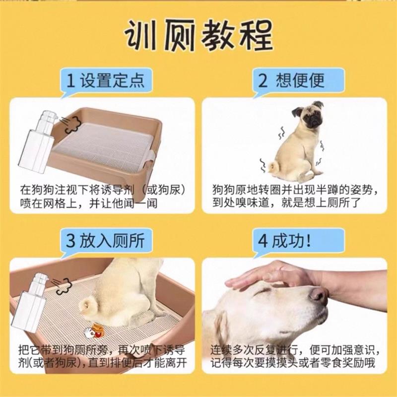 三面围栏狗厕所小型犬室内大号宠物中型犬防尿溅便盆大小便拉屎尿