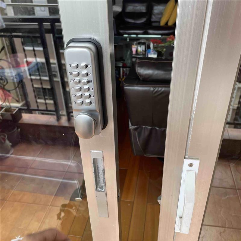移门密码锁拉门密码锁玻璃拉门肯德基门不用电铝合金防水防晒