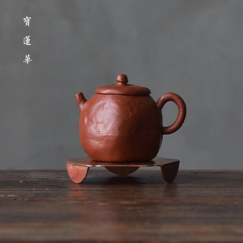 福喜六方紫铜壶托 壶承养壶垫 铜制杯托茶托杯垫隔热垫茶垫铜茶具