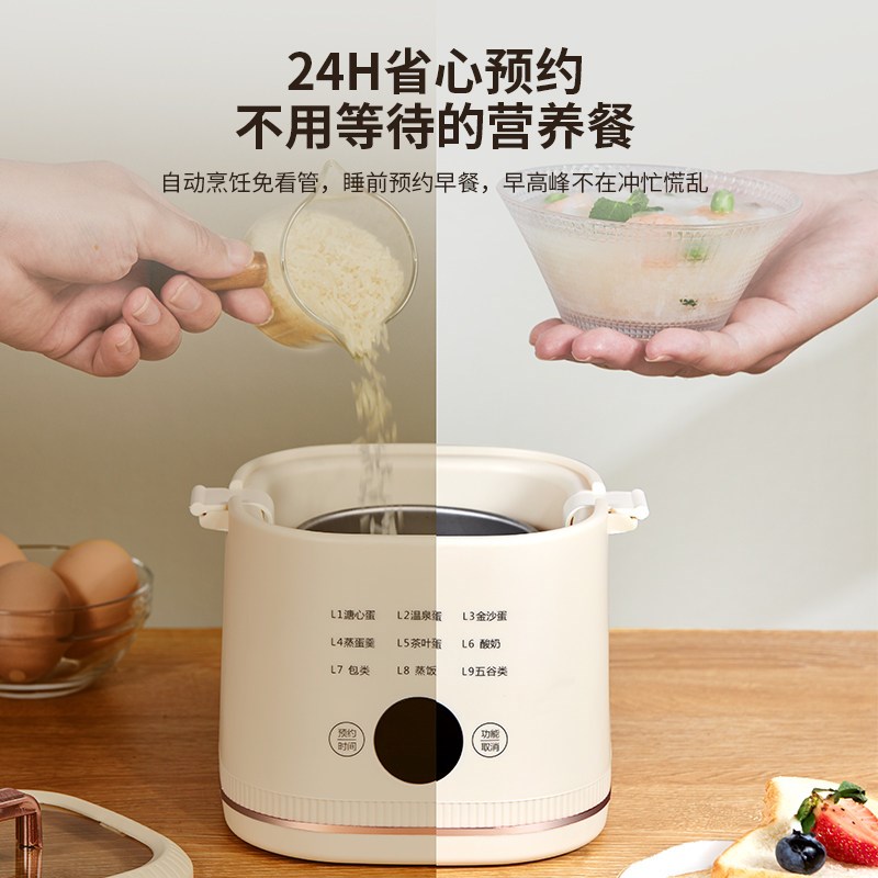 煮蛋器多功能副食品机宝宝BB营养汤蒸蛋器煮蛋小型家用双层小蒸锅