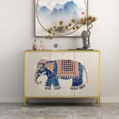 轻奢简约现代彩绘鞋 柜玄关柜收纳柜门厅柜家用收纳柜大容量装 饰柜