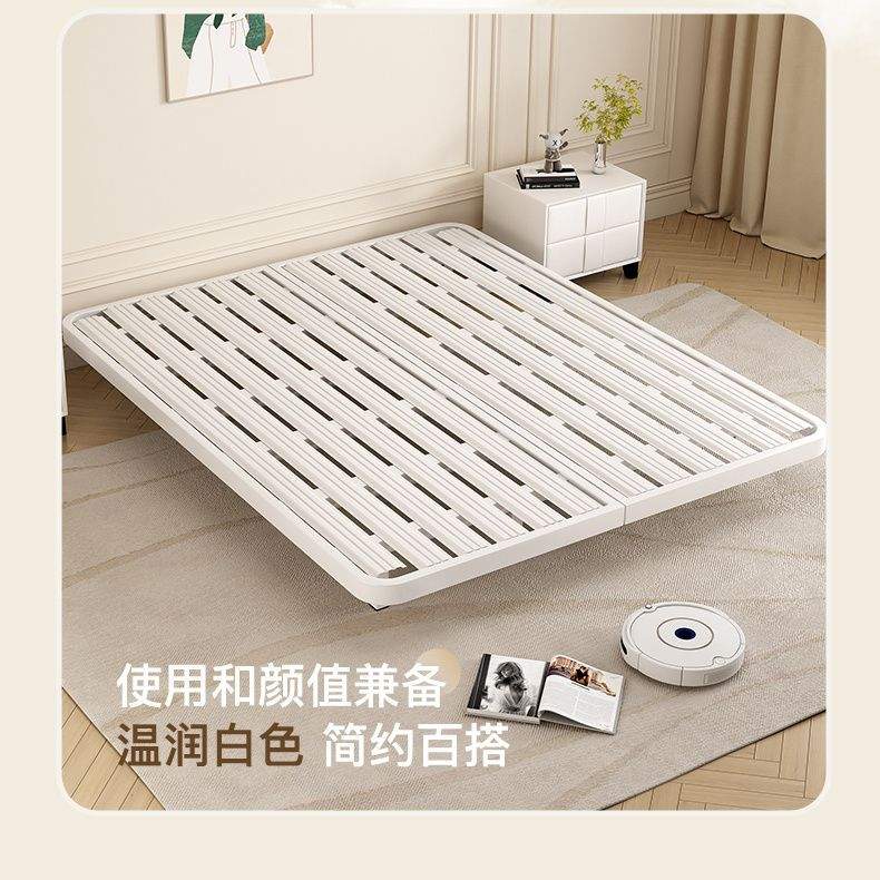 日式简约无床头悬浮床架子排骨架家用铁艺床加厚单人双人铁架子床