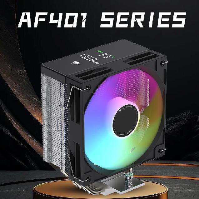 丛林豹AF400s数显版散热器数字显示10cm温控调速台式cpu冷却器