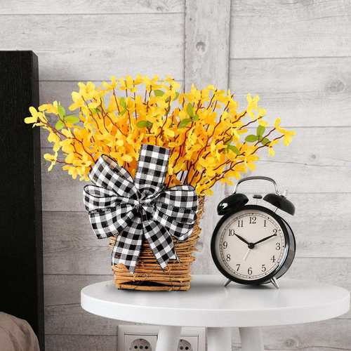 黄花枯藤花篮门挂春夏新款墙壁花吊篮橱窗挂篮装饰跨境